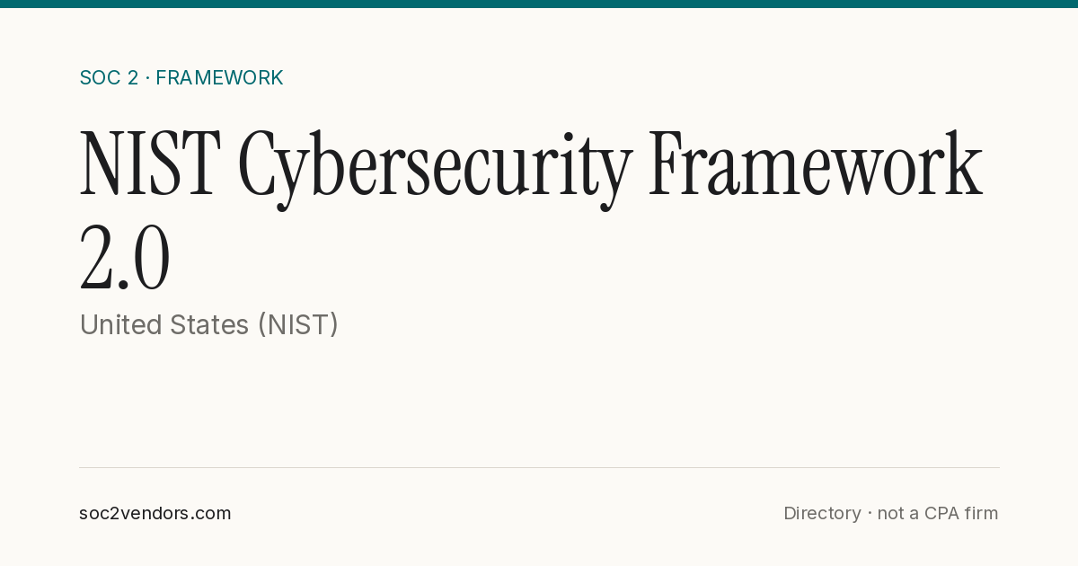 NIST Cybersecurity Framework 2.0: overview & key controls